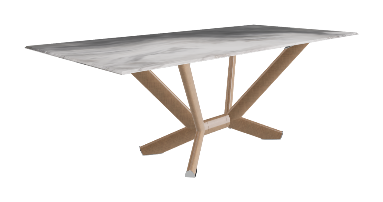Cattelan Italia Planer Crystalart Rectangular & Barrel-Shaped Dining Table