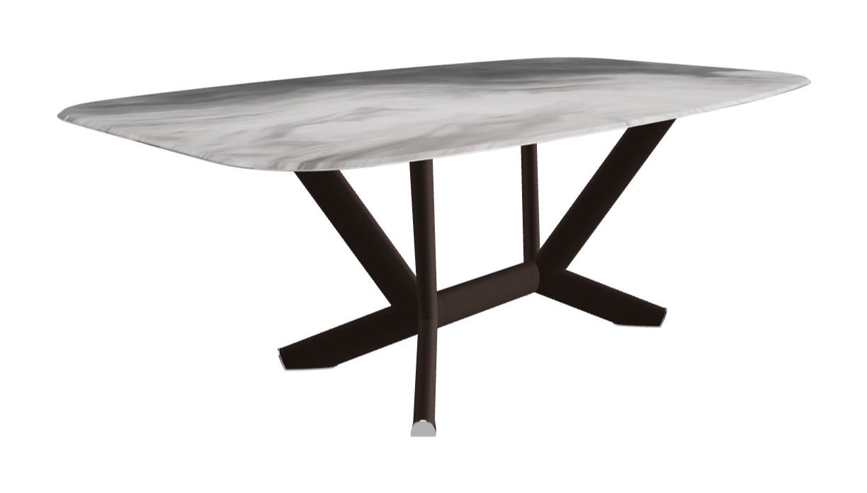 Cattelan Italia Planer Crystalart Rectangular & Barrel-Shaped Dining Table