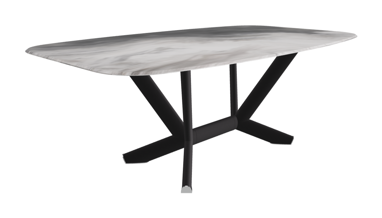 Cattelan Italia Planer Crystalart Rectangular & Barrel-Shaped Dining Table