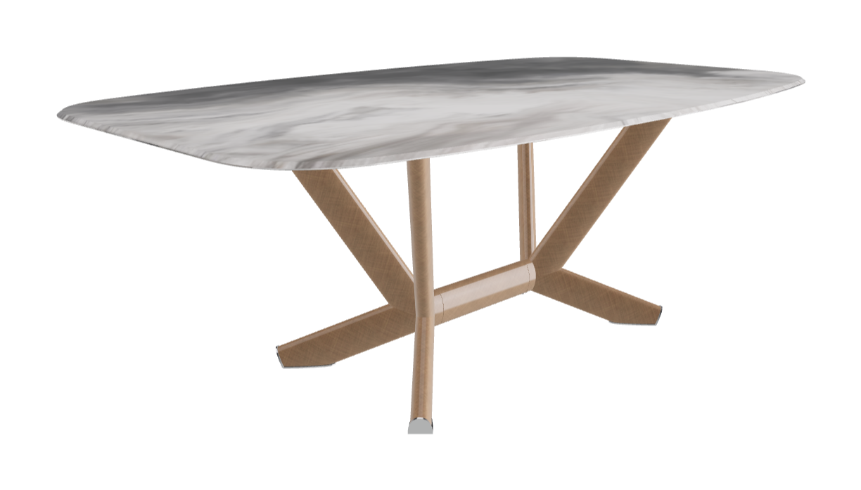 Cattelan Italia Planer Crystalart Rectangular & Barrel-Shaped Dining Table