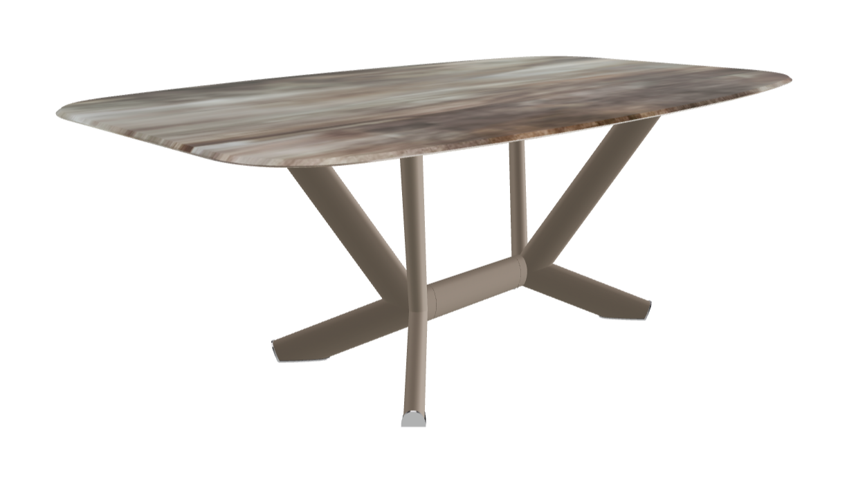 Cattelan Italia Planer Crystalart Rectangular & Barrel-Shaped Dining Table