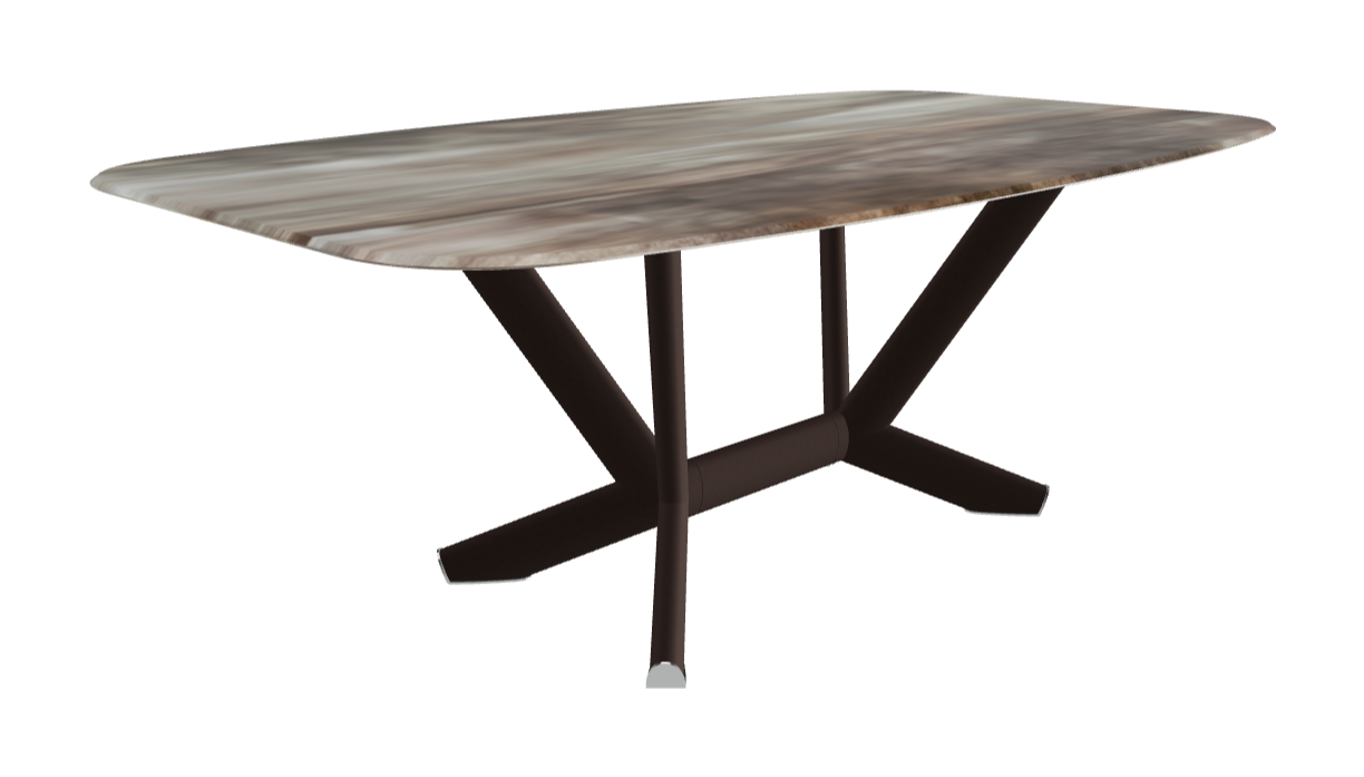 Cattelan Italia Planer Crystalart Rectangular & Barrel-Shaped Dining Table