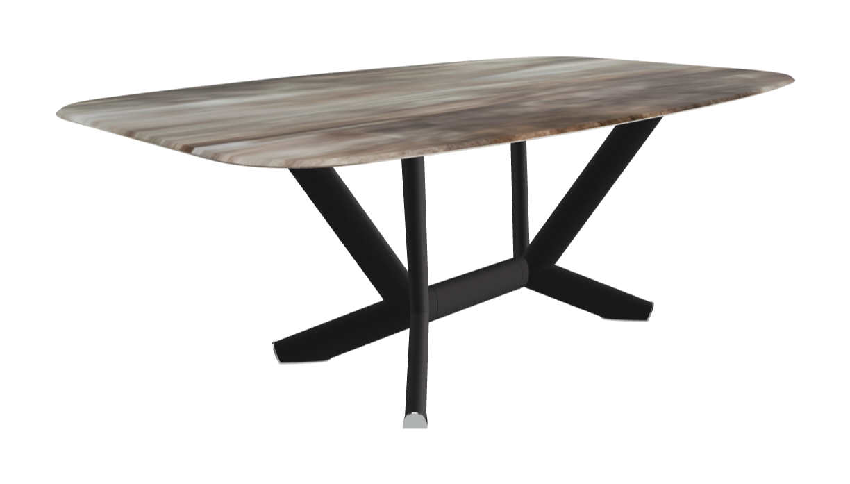 Cattelan Italia Planer Crystalart Rectangular & Barrel-Shaped Dining Table