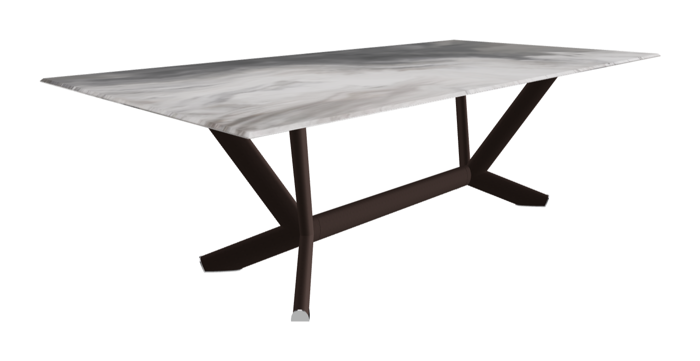 Cattelan Italia Planer Crystalart Rectangular & Barrel-Shaped Dining Table