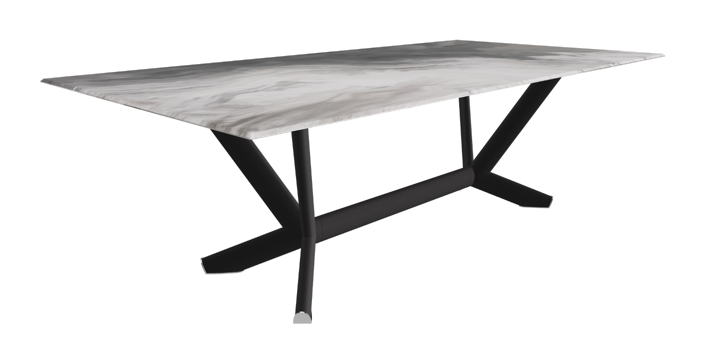 Cattelan Italia Planer Crystalart Rectangular & Barrel-Shaped Dining Table