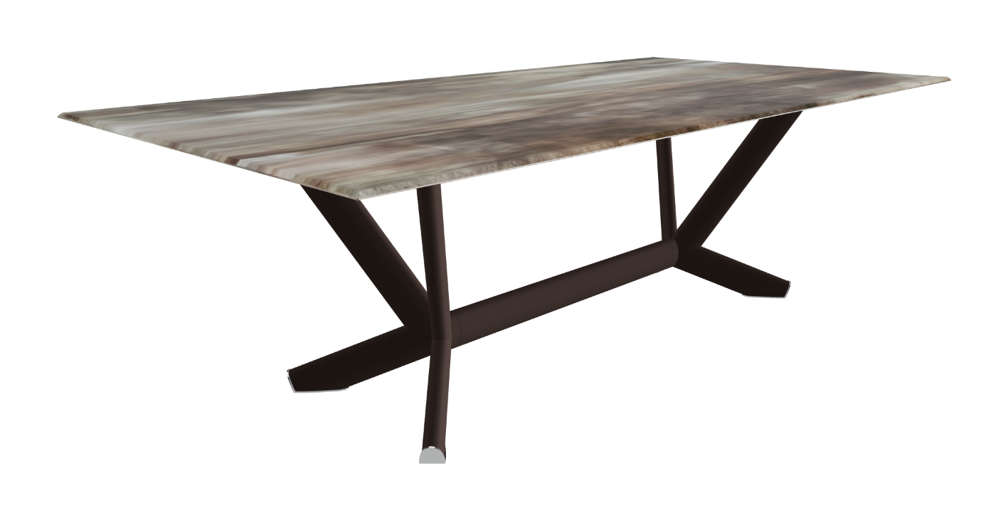 Cattelan Italia Planer Crystalart Rectangular & Barrel-Shaped Dining Table