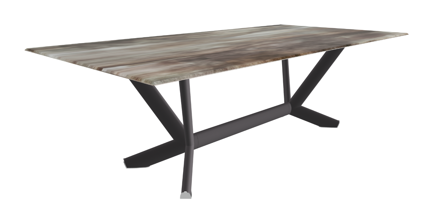 Cattelan Italia Planer Crystalart Rectangular & Barrel-Shaped Dining Table