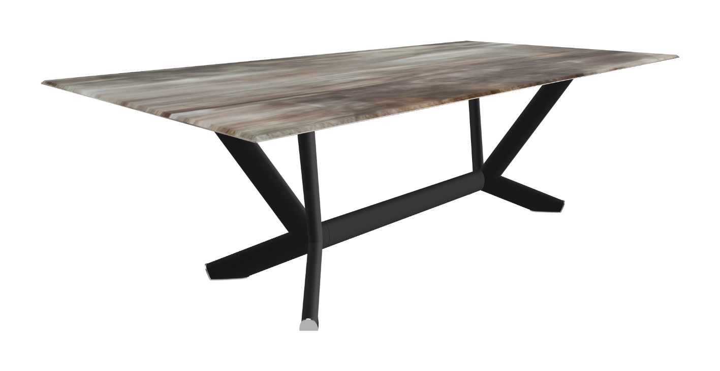 Cattelan Italia Planer Crystalart Rectangular & Barrel-Shaped Dining Table
