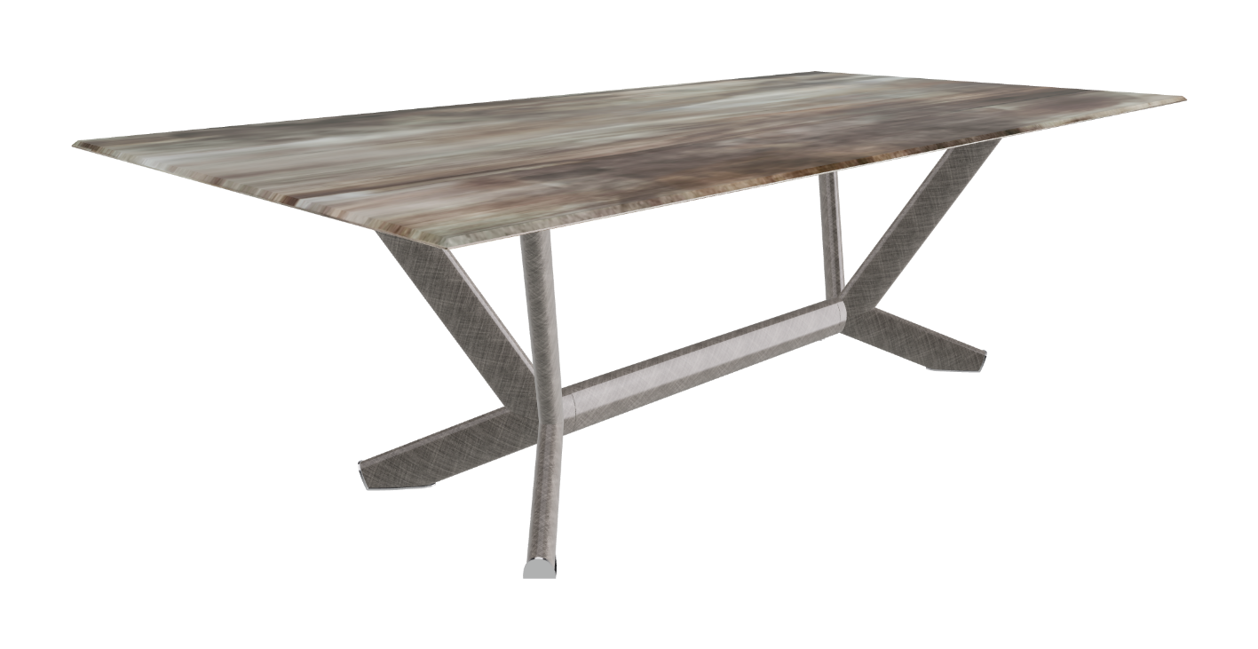 Cattelan Italia Planer Crystalart Rectangular & Barrel-Shaped Dining Table