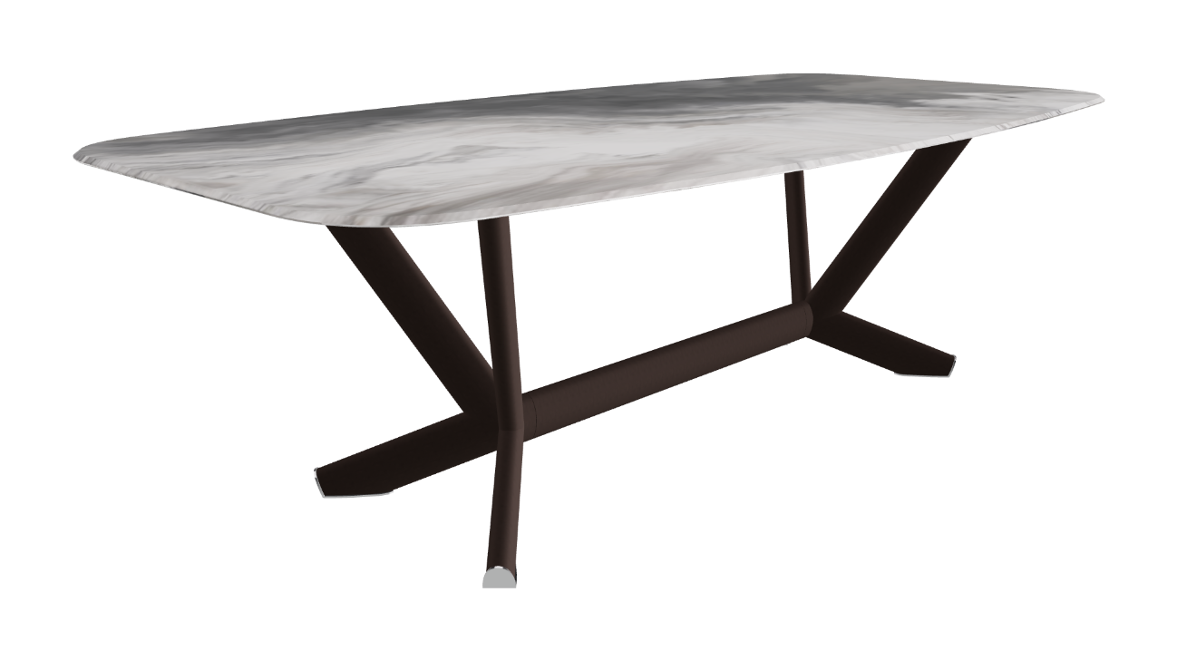 Cattelan Italia Planer Crystalart Rectangular & Barrel-Shaped Dining Table
