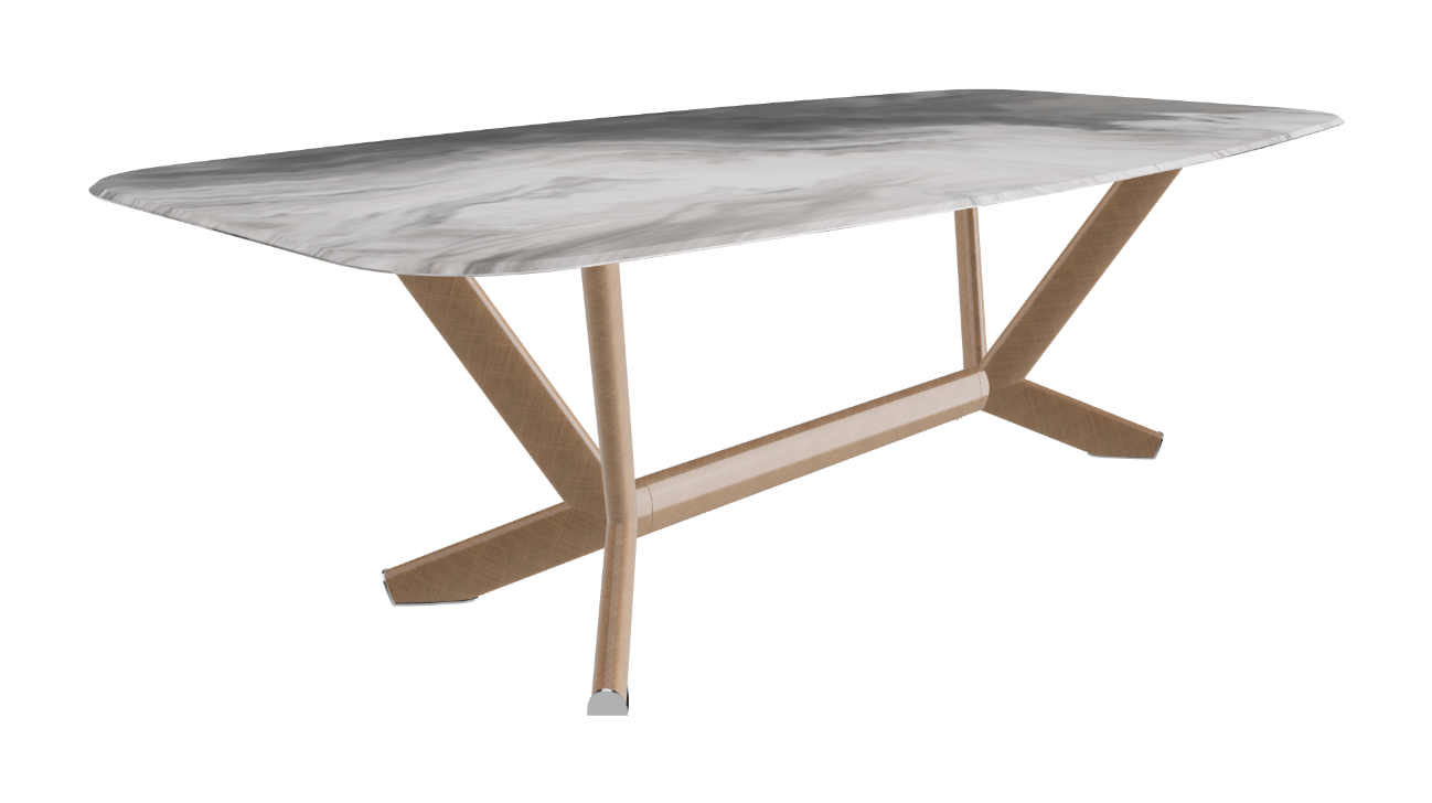 Cattelan Italia Planer Crystalart Rectangular & Barrel-Shaped Dining Table