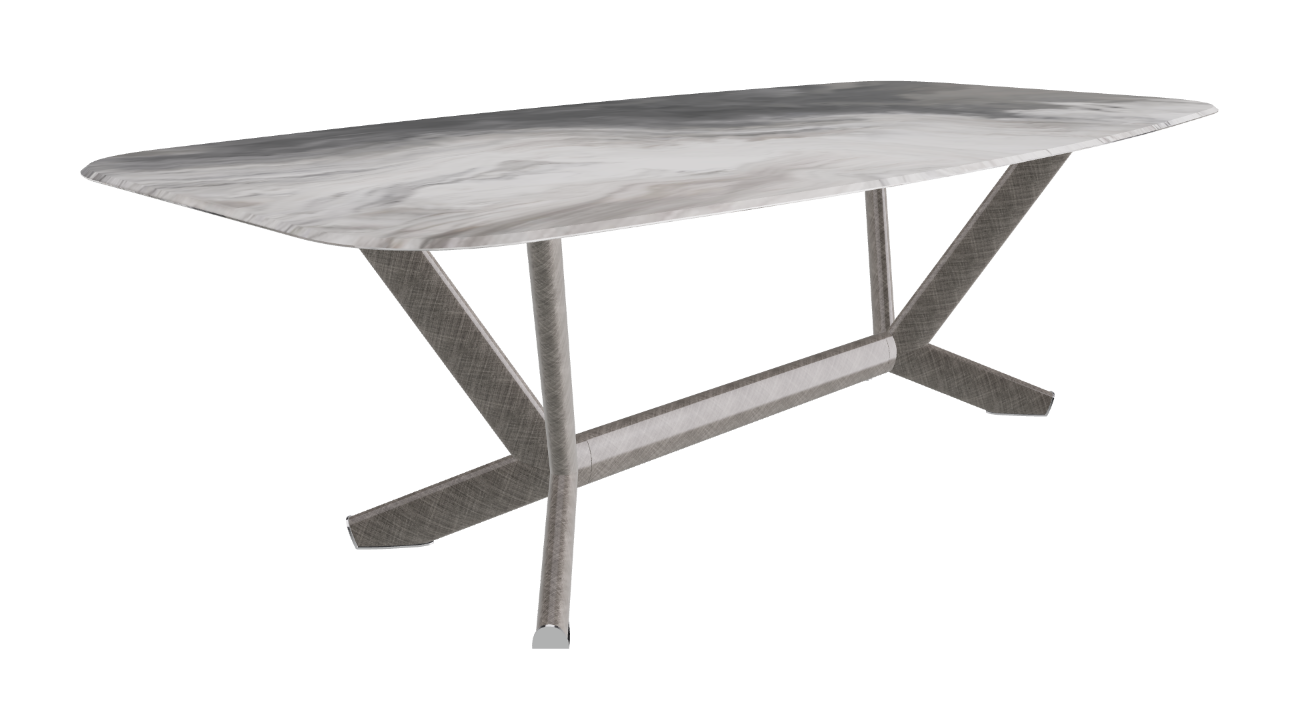 Cattelan Italia Planer Crystalart Rectangular & Barrel-Shaped Dining Table