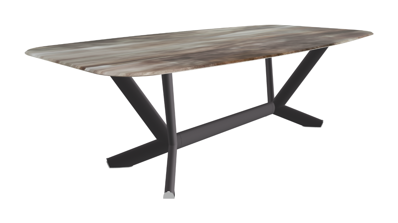 Cattelan Italia Planer Crystalart Rectangular & Barrel-Shaped Dining Table