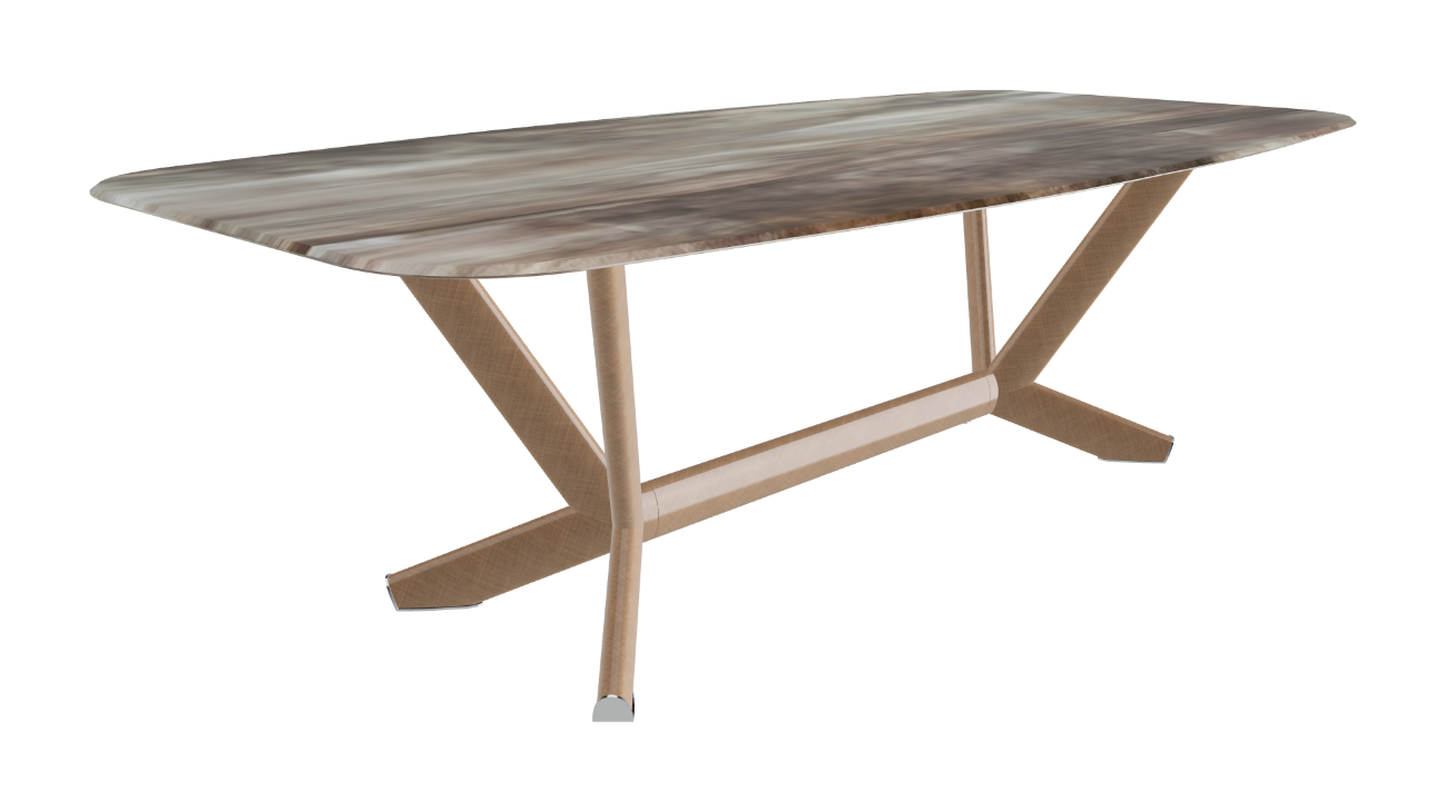 Cattelan Italia Planer Crystalart Rectangular & Barrel-Shaped Dining Table