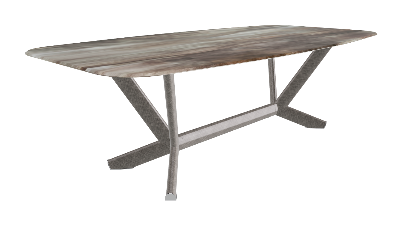 Cattelan Italia Planer Crystalart Rectangular & Barrel-Shaped Dining Table