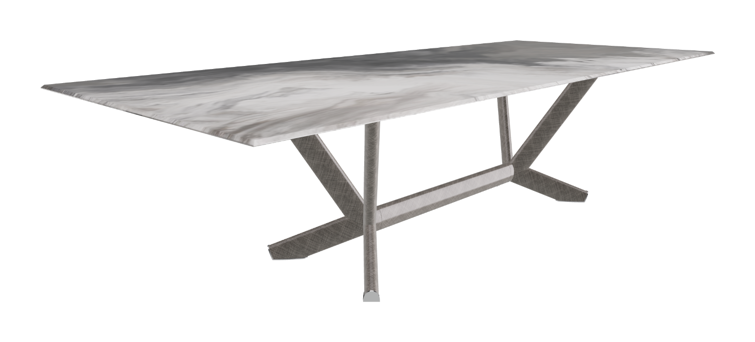 Cattelan Italia Planer Crystalart Rectangular & Barrel-Shaped Dining Table