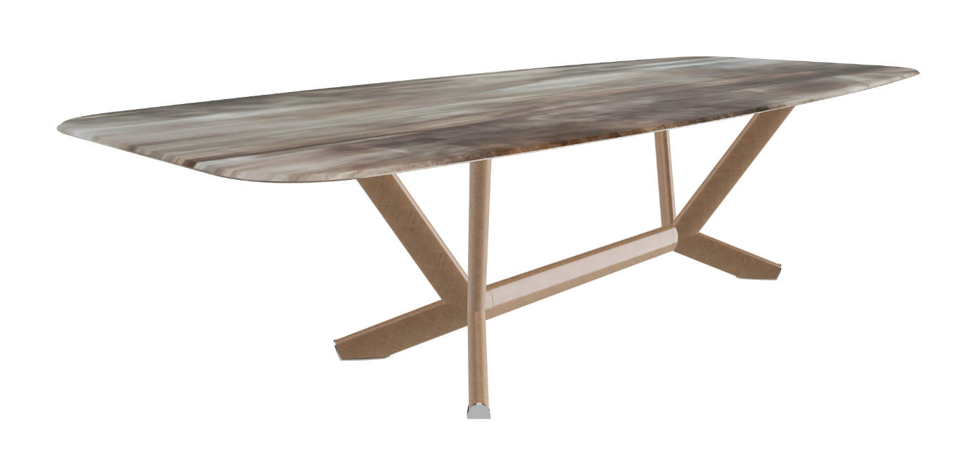 Cattelan Italia Planer Crystalart Rectangular & Barrel-Shaped Dining Table