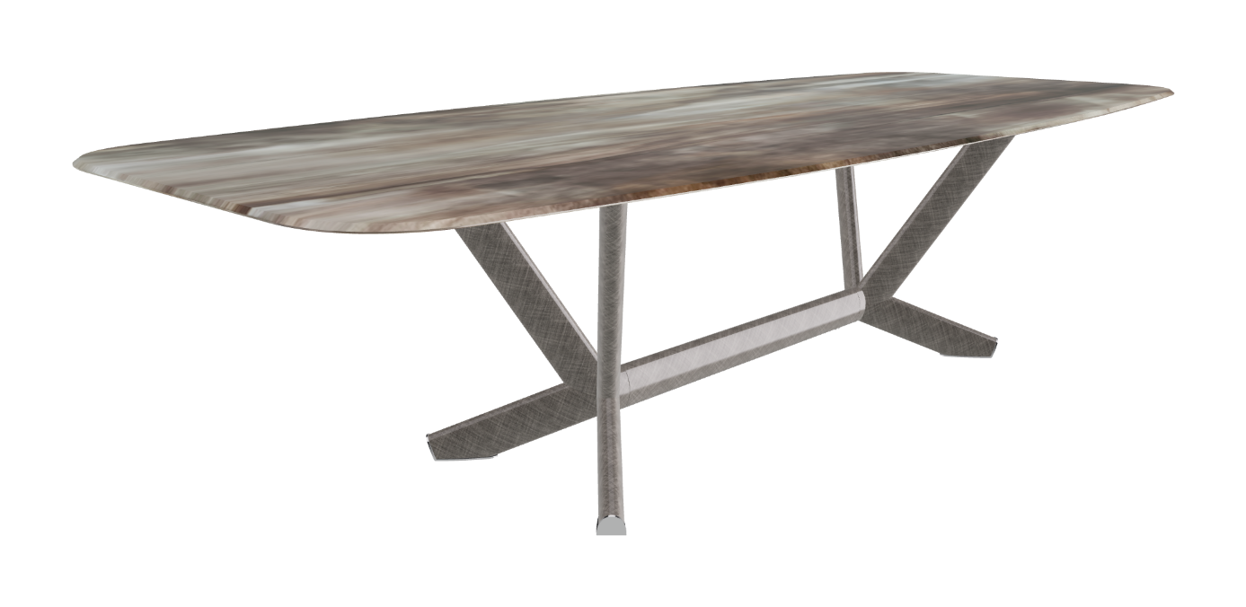 Cattelan Italia Planer Crystalart Rectangular & Barrel-Shaped Dining Table