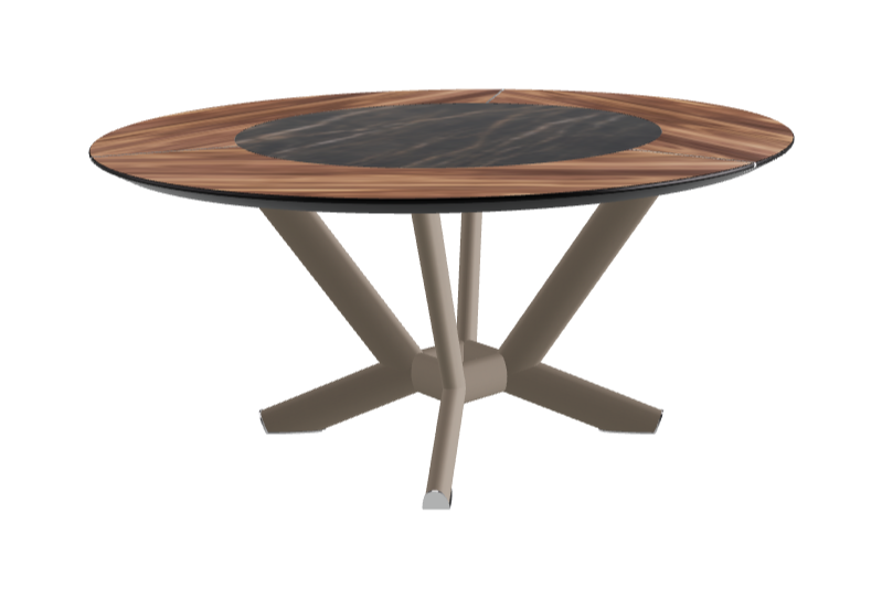 Cattelan Italia Planer Ker-Wood Round Swivel Dining Table 160