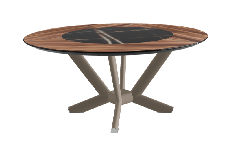 Cattelan Italia Planer Ker-Wood Round Swivel Dining Table 160