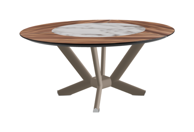 Cattelan Italia Planer Ker-Wood Round Swivel Dining Table 160