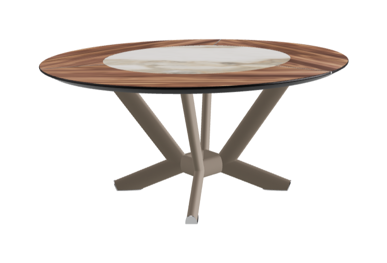 Cattelan Italia Planer Ker-Wood Round Swivel Dining Table 160