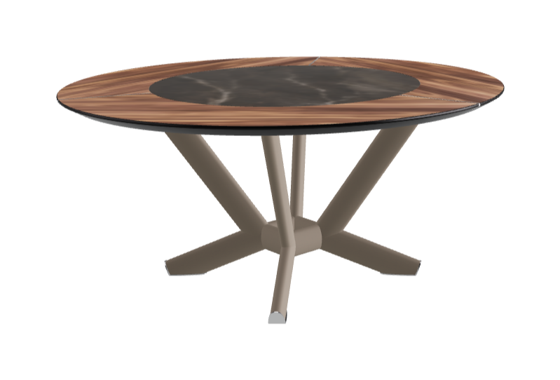 Cattelan Italia Planer Ker-Wood Round Swivel Dining Table 160