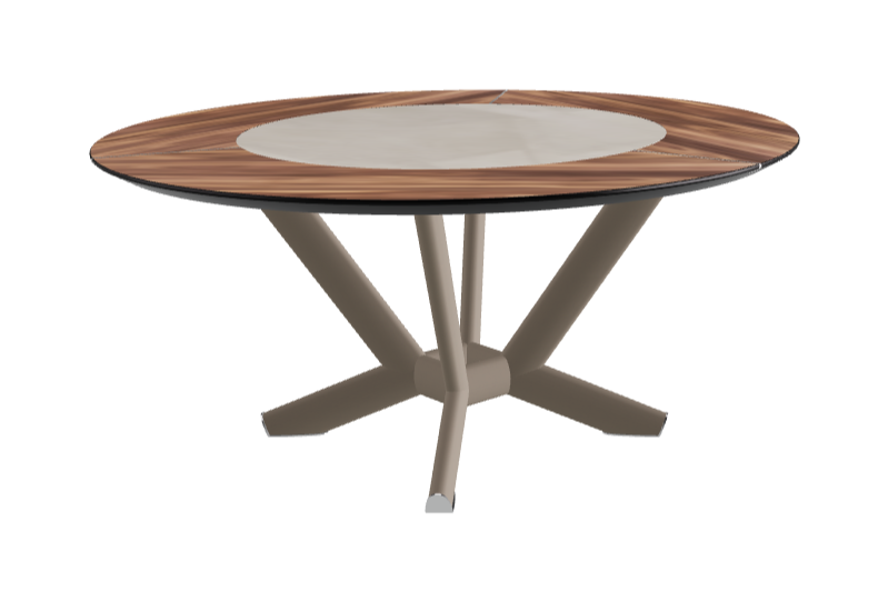 Cattelan Italia Planer Ker-Wood Round Swivel Dining Table 160