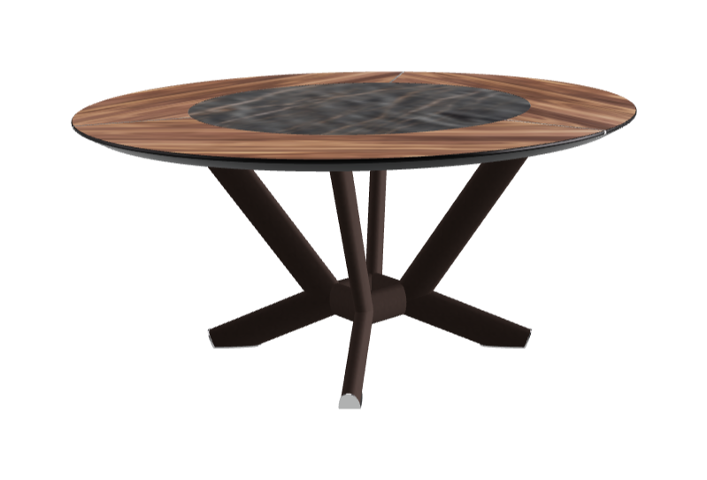 Cattelan Italia Planer Ker-Wood Round Swivel Dining Table 160