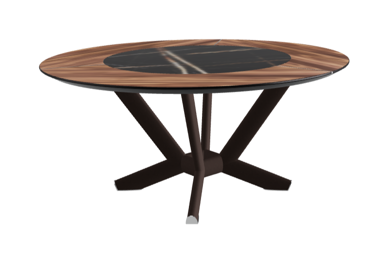Cattelan Italia Planer Ker-Wood Round Swivel Dining Table 160