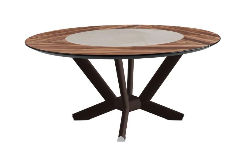 Cattelan Italia Planer Ker-Wood Round Swivel Dining Table 160