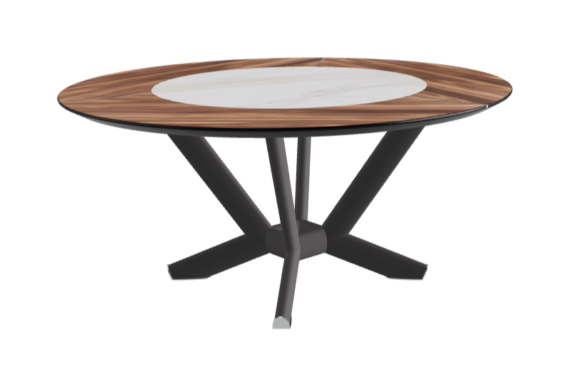 Cattelan Italia Planer Ker-Wood Round Swivel Dining Table 160