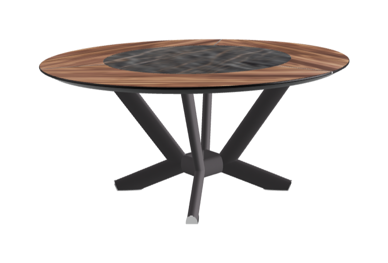 Cattelan Italia Planer Ker-Wood Round Swivel Dining Table 160