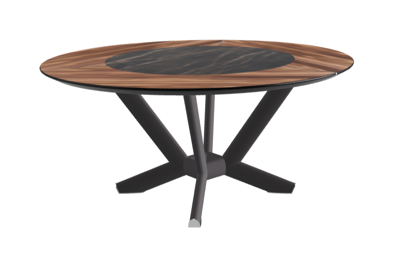 Cattelan Italia Planer Ker-Wood Round Swivel Dining Table 160