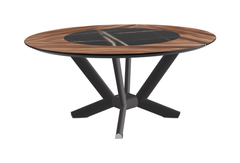 Cattelan Italia Planer Ker-Wood Round Swivel Dining Table 160
