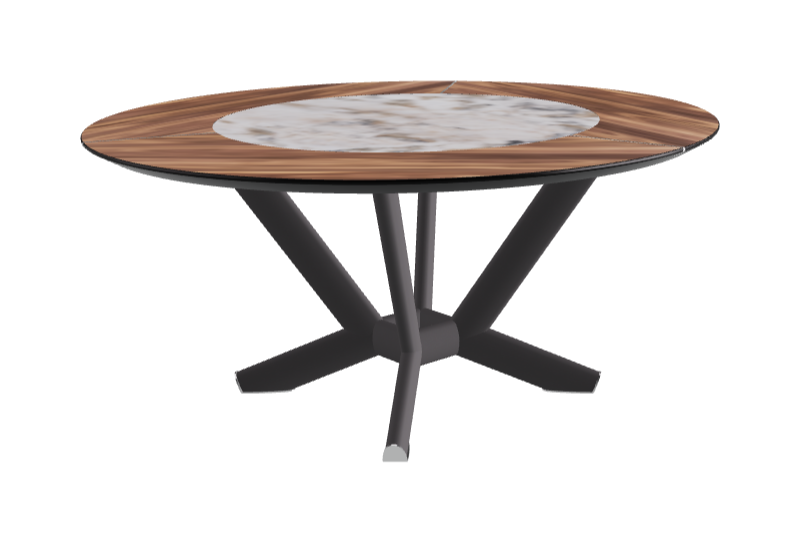 Cattelan Italia Planer Ker-Wood Round Swivel Dining Table 160
