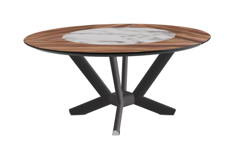 Cattelan Italia Planer Ker-Wood Round Swivel Dining Table 160