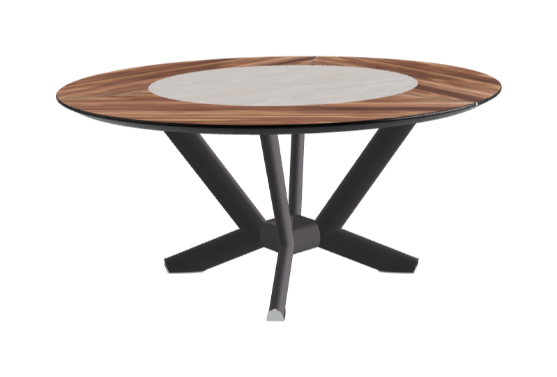 Cattelan Italia Planer Ker-Wood Round Swivel Dining Table 160