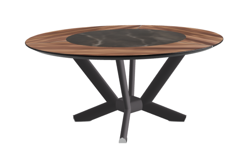 Cattelan Italia Planer Ker-Wood Round Swivel Dining Table 160