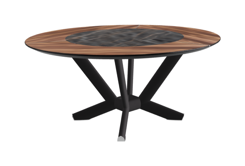 Cattelan Italia Planer Ker-Wood Round Swivel Dining Table 160