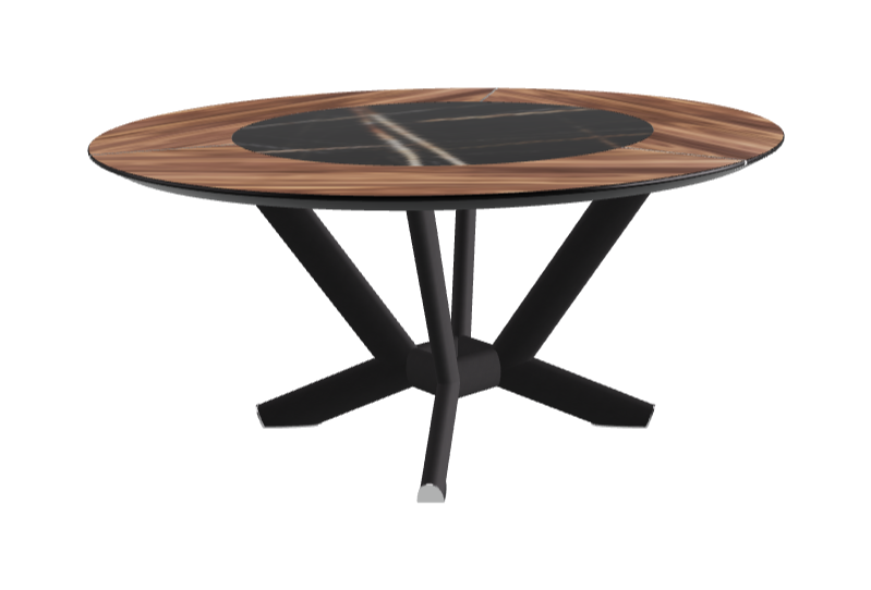 Cattelan Italia Planer Ker-Wood Round Swivel Dining Table 160