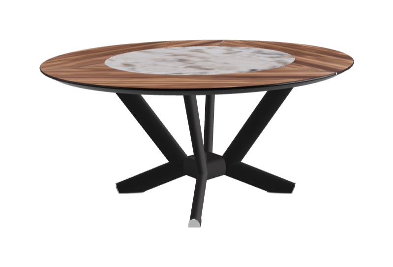 Cattelan Italia Planer Ker-Wood Round Swivel Dining Table 160