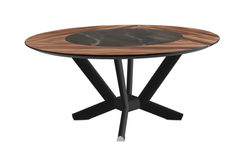 Cattelan Italia Planer Ker-Wood Round Swivel Dining Table 160