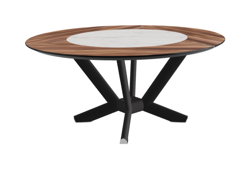 Cattelan Italia Planer Ker-Wood Round Swivel Dining Table 160