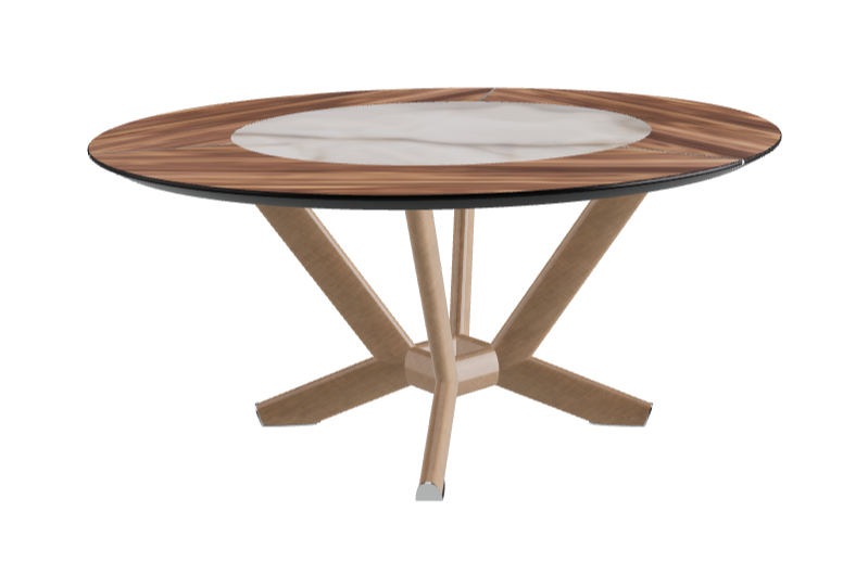 Cattelan Italia Planer Ker-Wood Round Swivel Dining Table 160