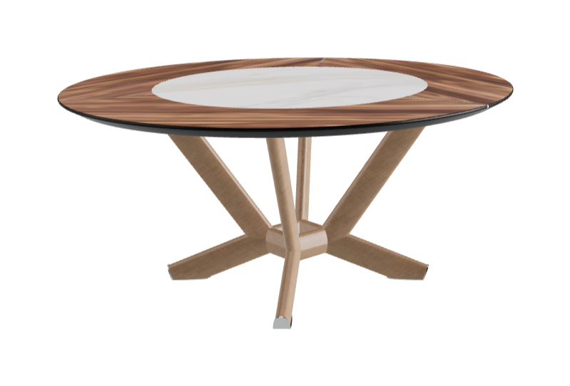 Cattelan Italia Planer Ker-Wood Round Swivel Dining Table 160