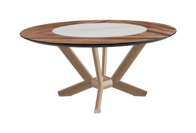 Cattelan Italia Planer Ker-Wood Round Swivel Dining Table 160