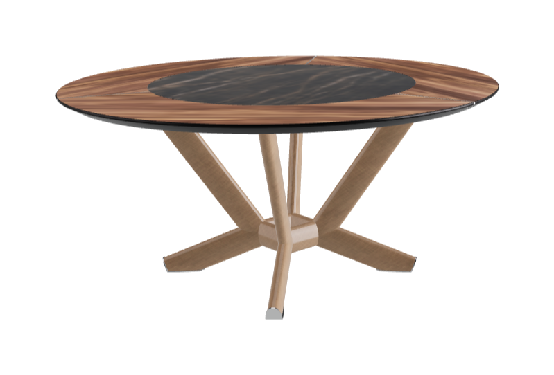 Cattelan Italia Planer Ker-Wood Round Swivel Dining Table 160