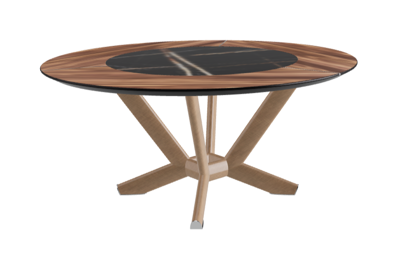 Cattelan Italia Planer Ker-Wood Round Swivel Dining Table 160