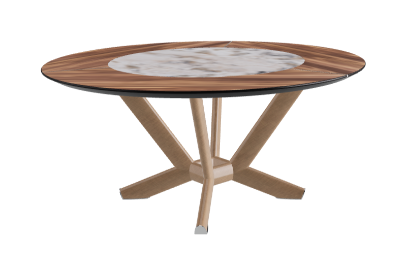 Cattelan Italia Planer Ker-Wood Round Swivel Dining Table 160